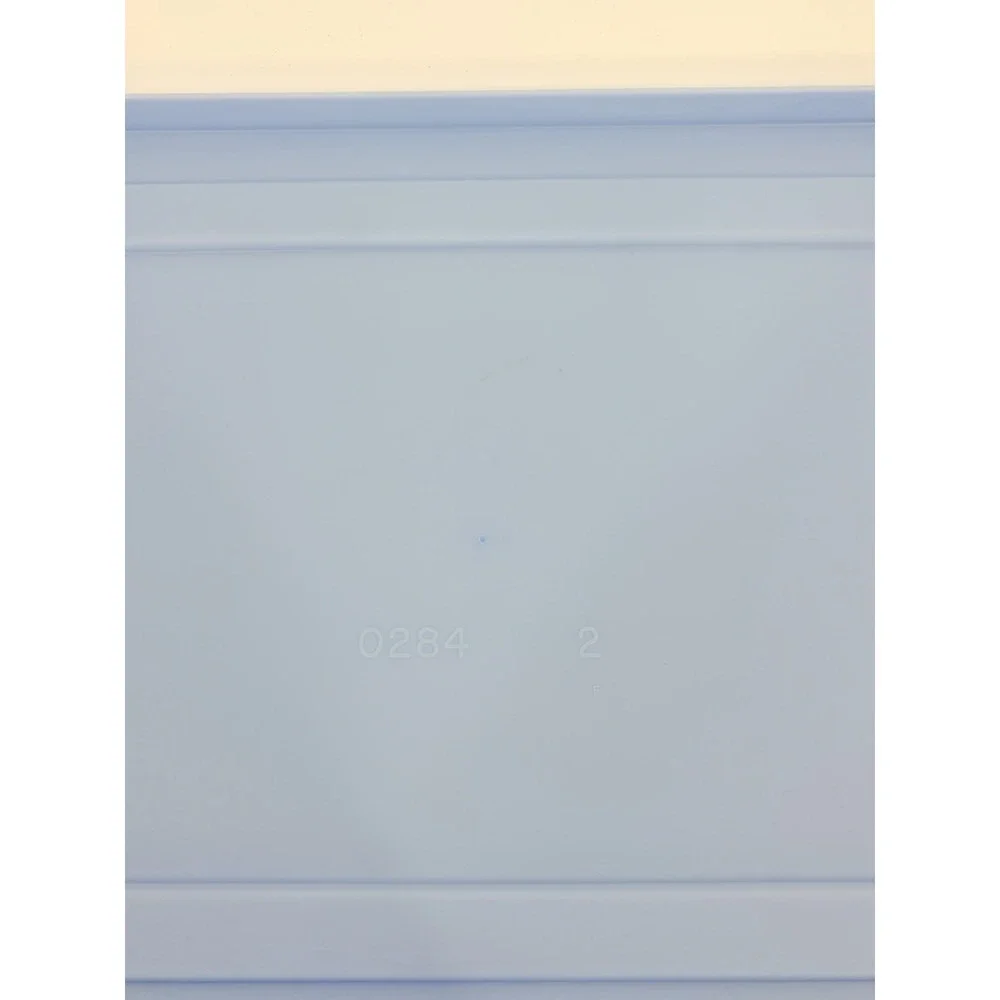 2 Vintage Rubbermaid Keepers Storage Containers 0286 Slate Blue Boxes and Lids